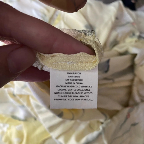 RACHEL Rachel Roy Yellow Floral Wrapped Midi Dress Size 3X Summer Spring - Picture 7 of 7